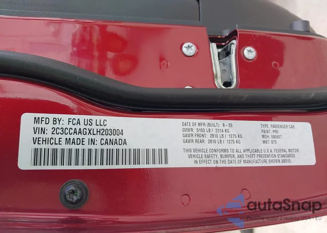 2C3CCAAGXLH203004: 44424364