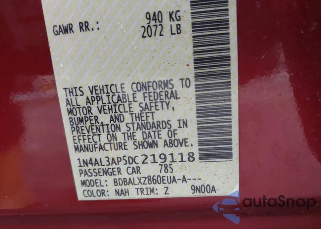 1N4AL3AP5DC219118: 44423462