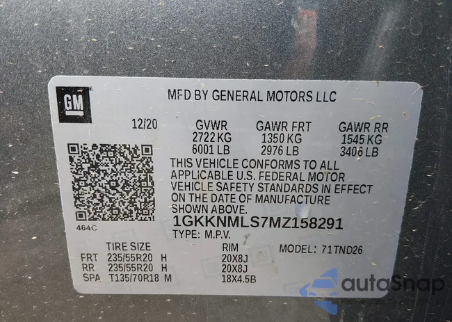 1GKKNMLS7MZ158291: 44423499