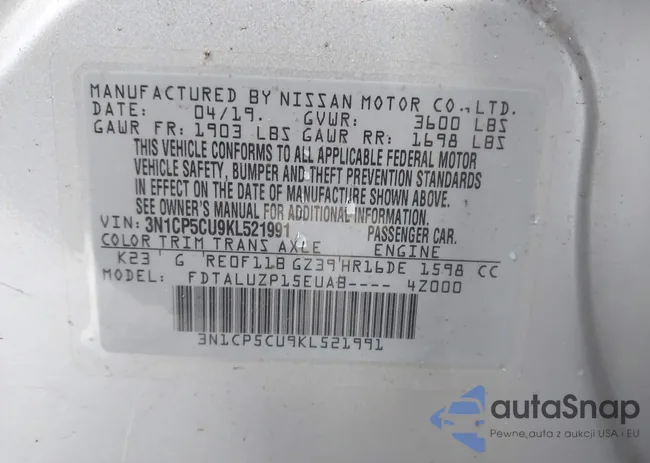 3N1CP5CU9KL521991: 44423732