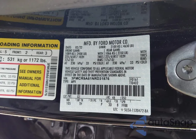 3FMCR9A61NRD31876: 44423740