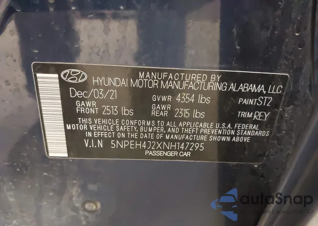 5NPEH4J2XNH147295: 44423761