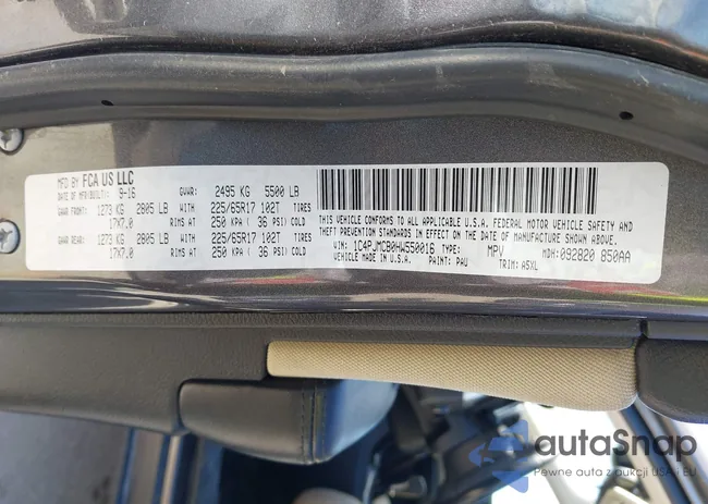 1C4PJMCB0HW550016: 44425099