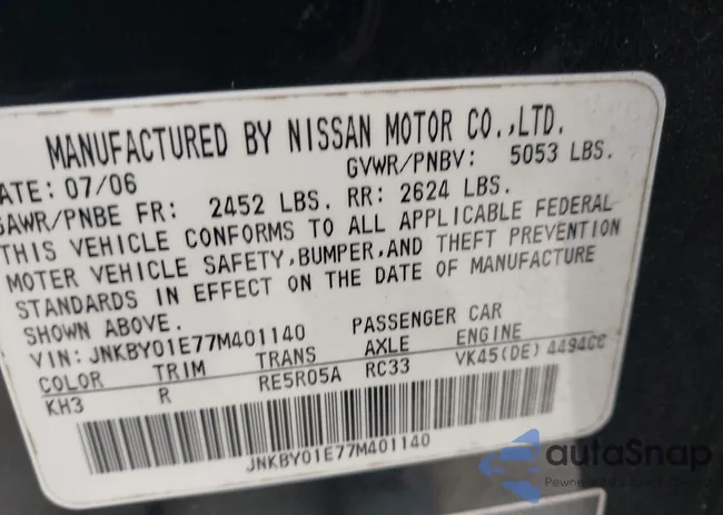 JNKBY01E77M401140: 44425135