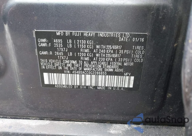 4S4BSACC0G3286855: 44425137