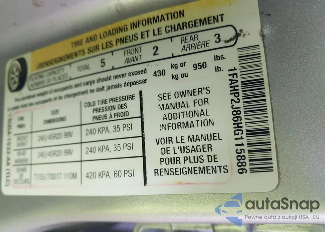 1FAHP2J86HG115886: 44425145