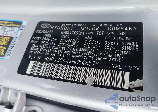 KM8J3CA4XHU546576: 44425358