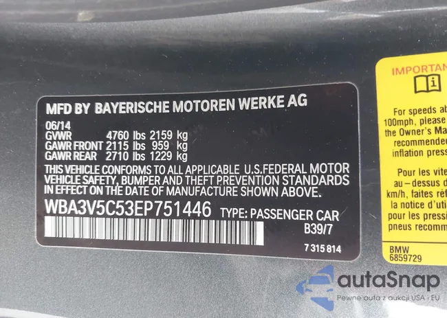 WBA3V5C53EP751446: 44425393