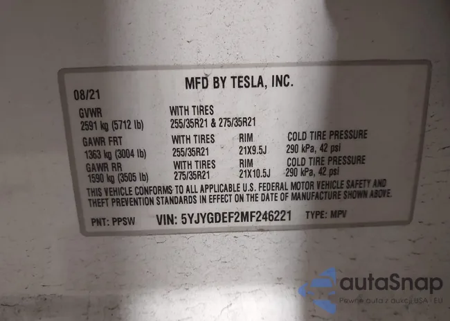 5YJYGDEF2MF246221: 44425404