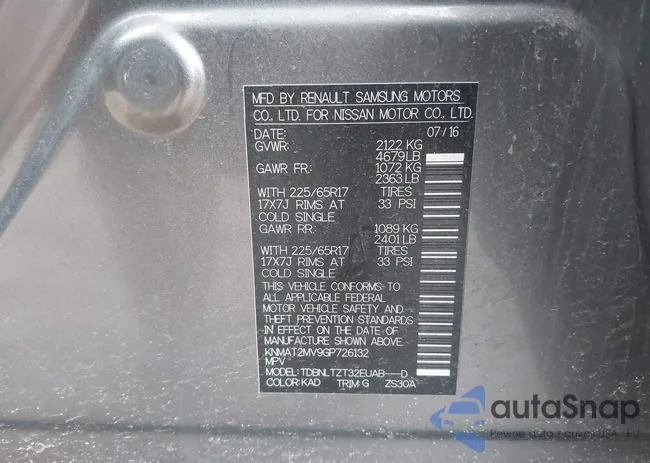 KNMAT2MV9GP726132: 44424522