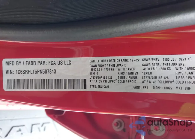 1C6SRFLT5PN507813: 44424594