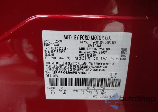 2FMPK4J96PBA15619: 44424595