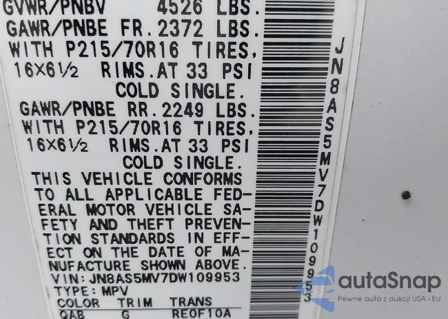 JN8AS5MV7DW109953: 44424707