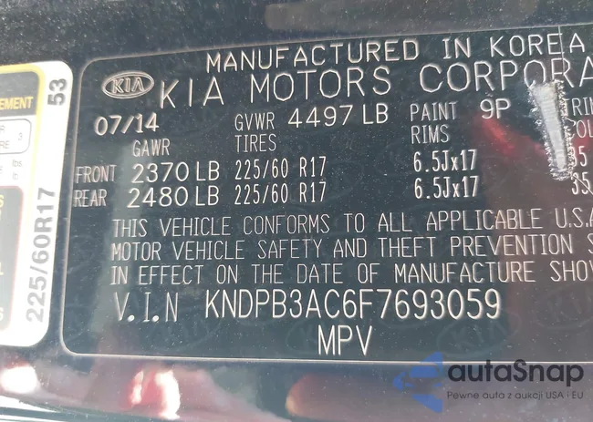 KNDPB3AC6F7693059: 44424767