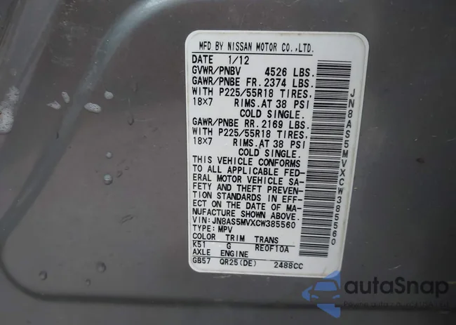 JN8AS5MVXCW385560: 44425839