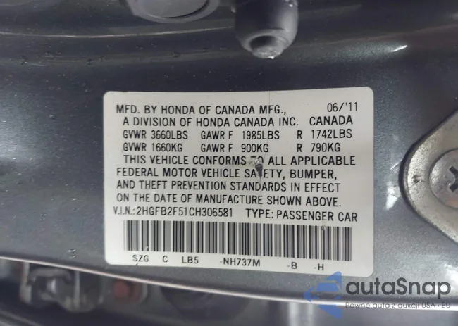 2HGFB2F51CH306581: 44425950