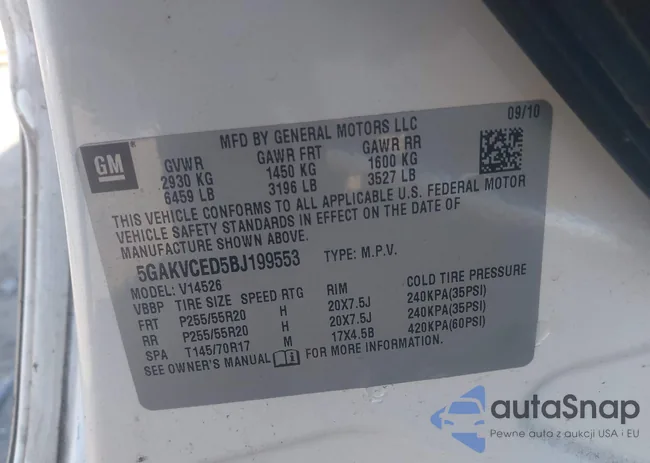 5GAKVCED5BJ199553: 44426016