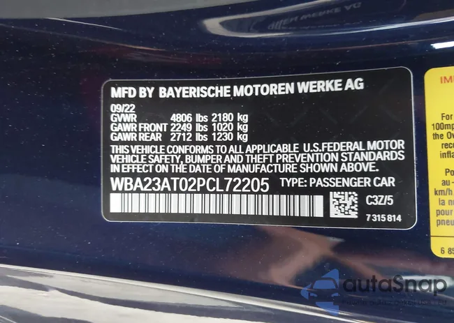 WBA23AT02PCL72205: 44426142