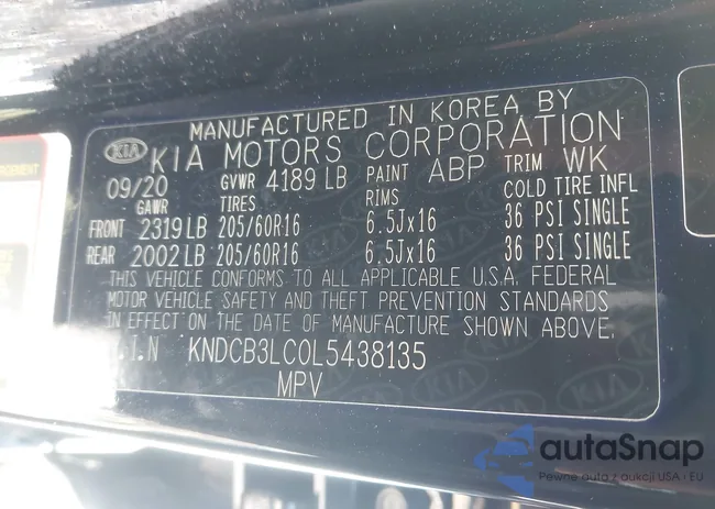 KNDCB3LC0L5438135: 44426153