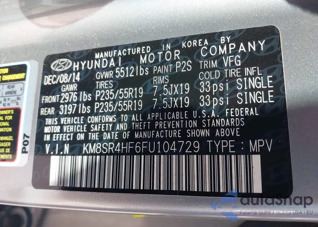 KM8SR4HF6FU104729: 44426183