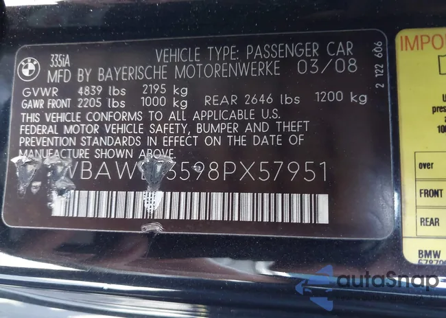 WBAWL73598PX57951: 44426334