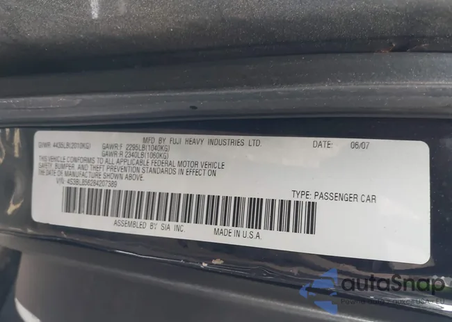 4S3BL856284207389: 44425562