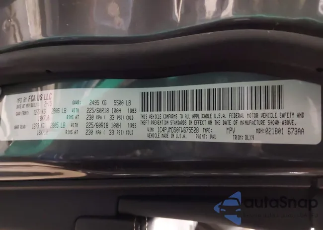 1C4PJMDS0FW675528: 44425563