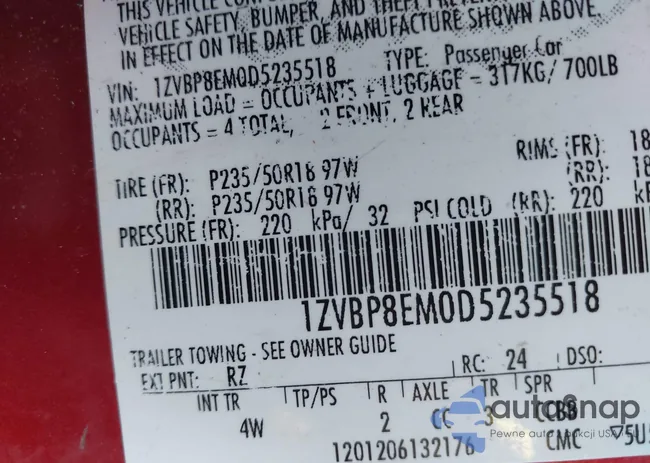 1ZVBP8EM0D5235518: 44425702