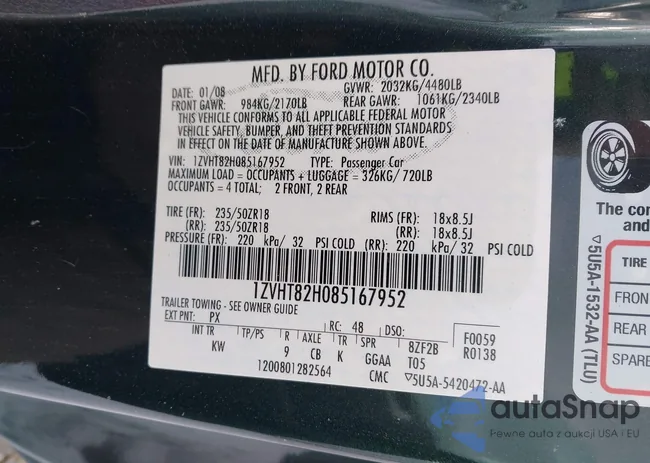 1ZVHT82H085167952: 44425726