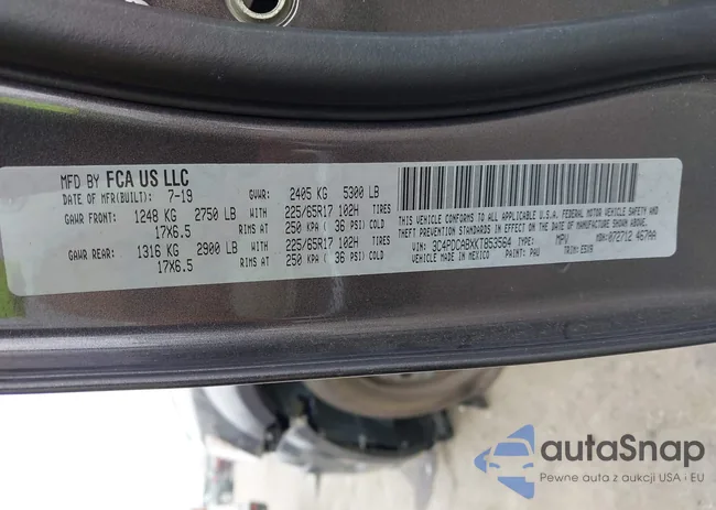 3C4PDCABXKT853564: 44425749