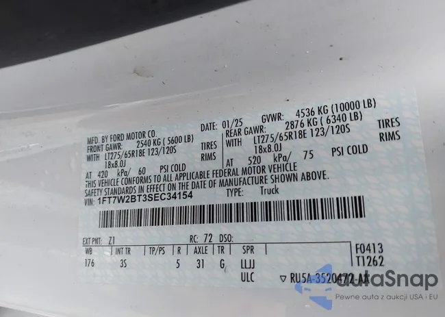 1FT7W2BT3SEC34154: 44426849