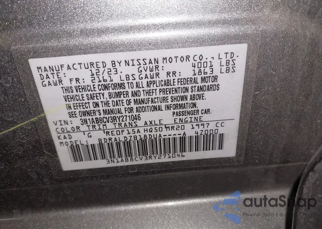 3N1AB8CV3RY271046: 44426860