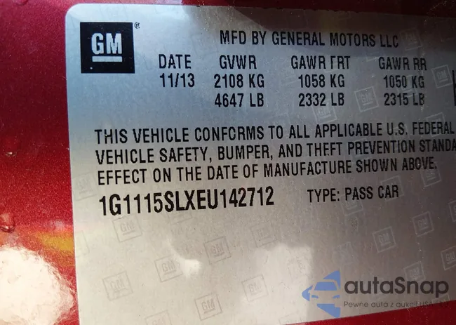 1G1115SLXEU142712: 44426954