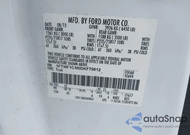 1FTMF1CM0DKF79912: 44427017