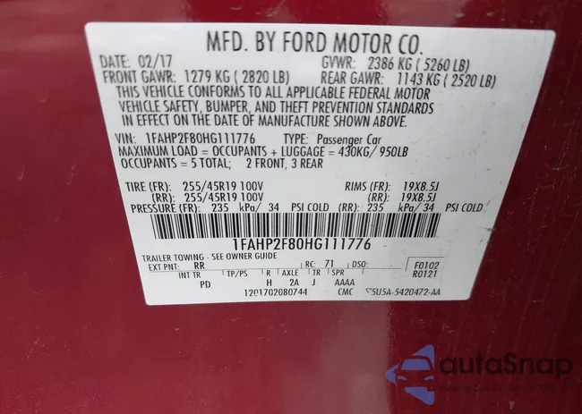 1FAHP2F80HG111776: 44427025