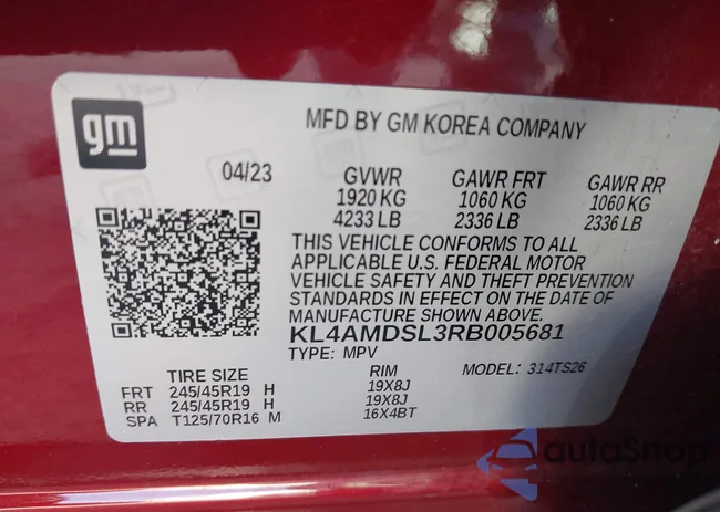 KL4AMDSL3RB005681: 44427064