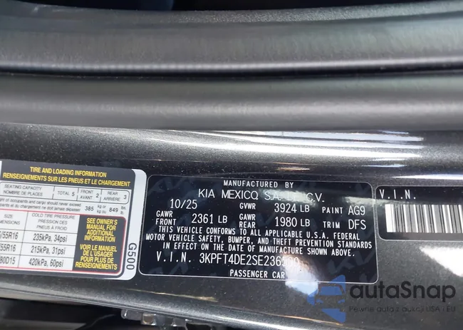 3KPFT4DE2SE236500: 44427065