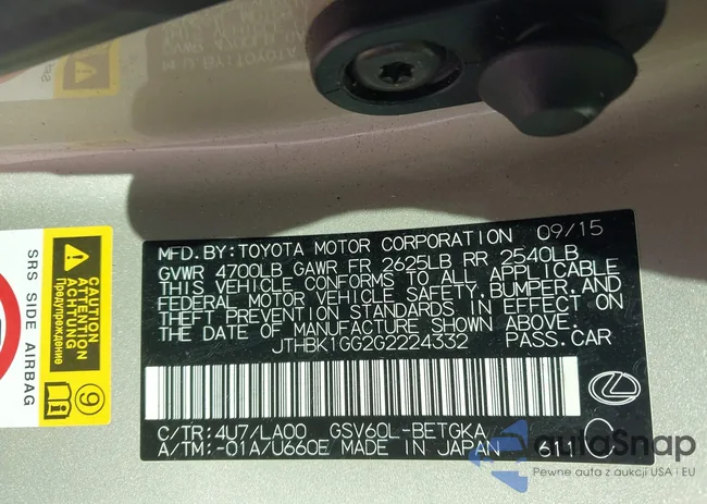 JTHBK1GG2G2224332: 44427129