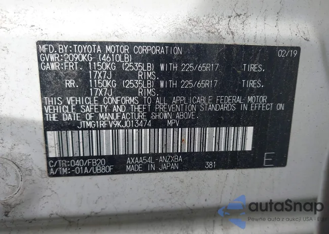 JTMG1RFV9KJ013474: 44427157