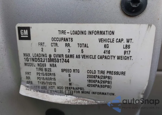 1G1ND52J13M531744: 44427169