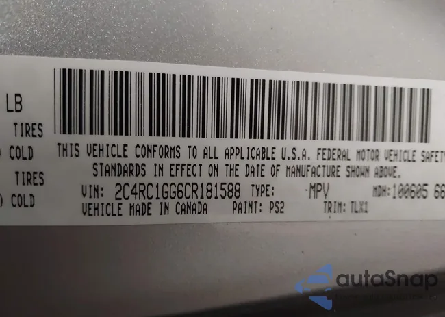 2C4RC1GG6CR181588: 44427236