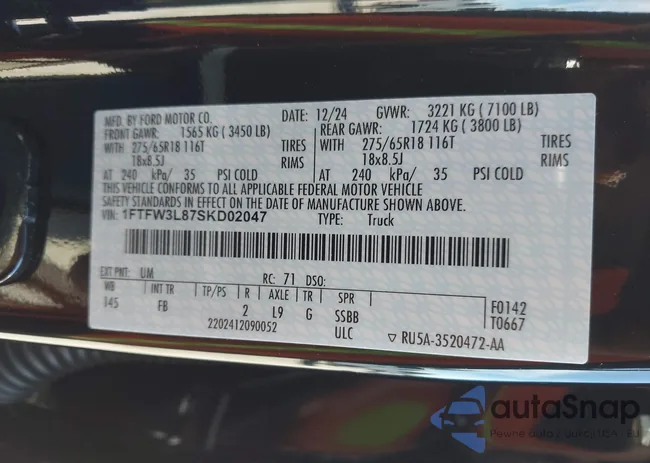 1FTFW3L87SKD02047: 44427253