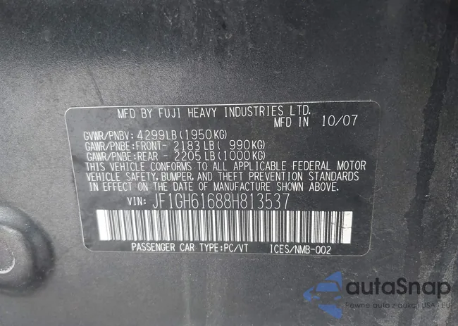 JF1GH61688H813537: 44426455