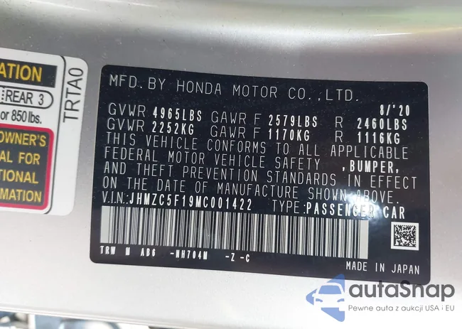 JHMZC5F19MC001422: 44426486