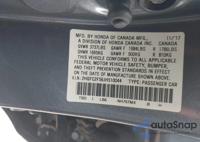 2HGFC2F56JH510044: 44426519