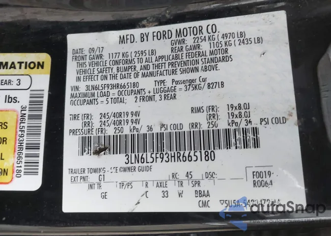 3LN6L5F93HR665180: 44426689