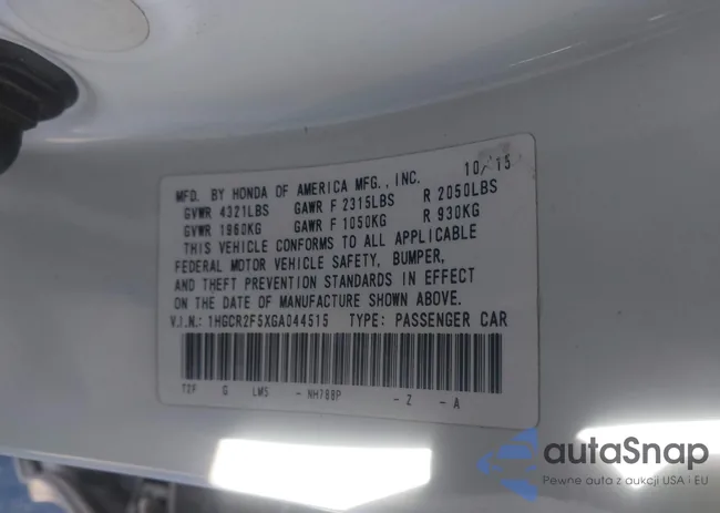 1HGCR2F5XGA044515: 44427827