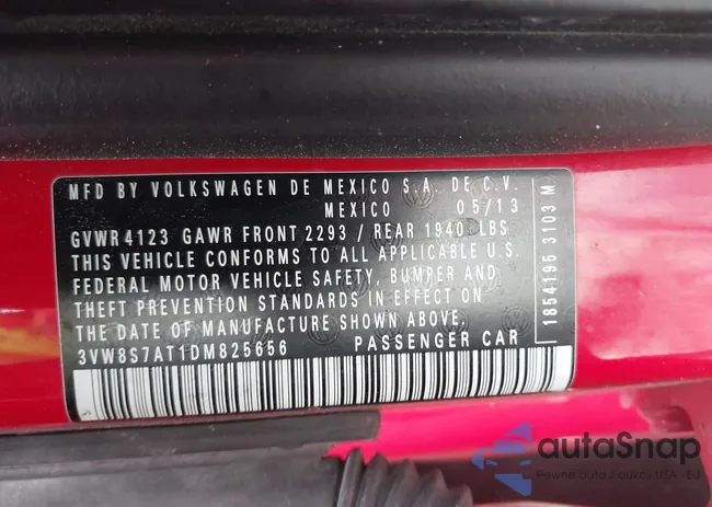 3VW8S7AT1DM825656: 44428055