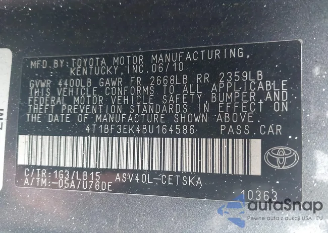 4T1BF3EK4BU164586: 44428126