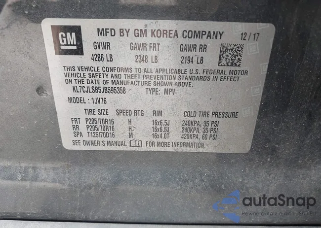 KL7CJLSB5JB595358: 44428209